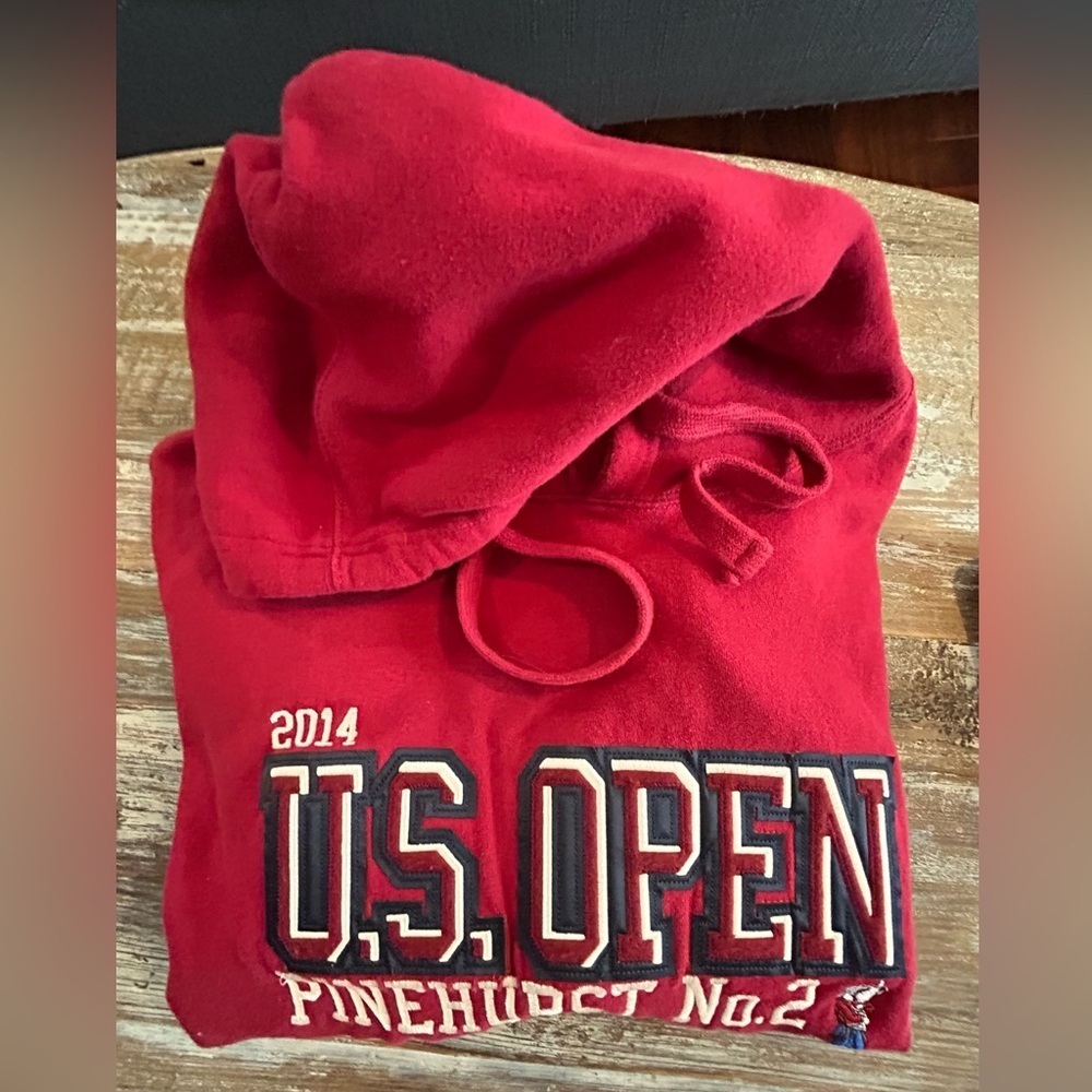 US Open Pinehurst No 2, 2014 Maroon White and Blue Sweatshirt Hoodie XL